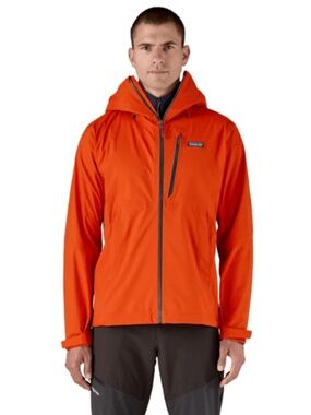 Patagonia Granite Crest Rain Jacet in Coal Orange M